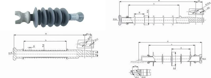 Silicone Rubber Composite Post Insulator with High Quality